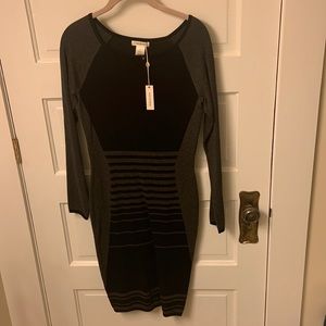 Max Studio black and charcoal sweater dress size small